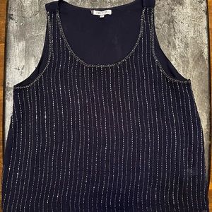 Women’s Jennifer Lopez beaded sleeveless tank top. Size XL. 100% polyester.